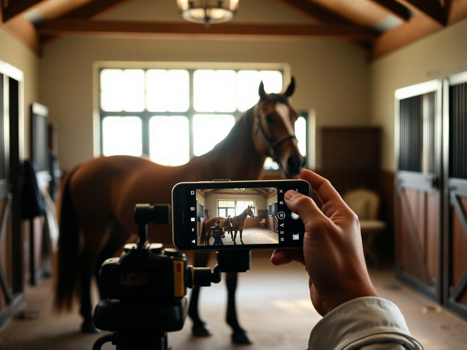 Produzione video professionale per la promozione di un cavallo sportivo